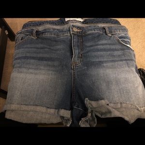Torrid denim shorts. No rips.
